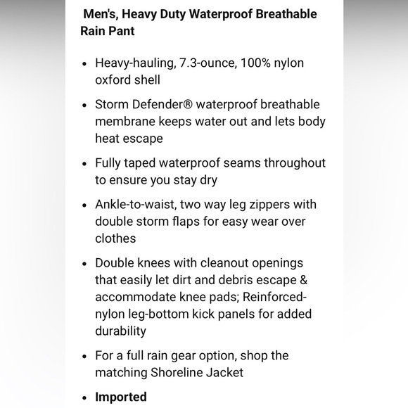 Carhartt Men's Black Shoreline Pant - Picture 3 of 12